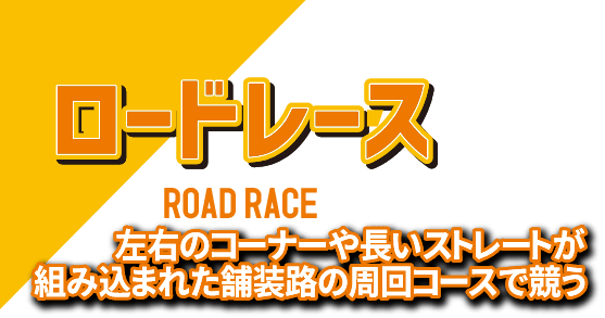 ロードレース〜左右のコーナーや長いストレートが組み込まれた舗装路の周回コースで競う〜